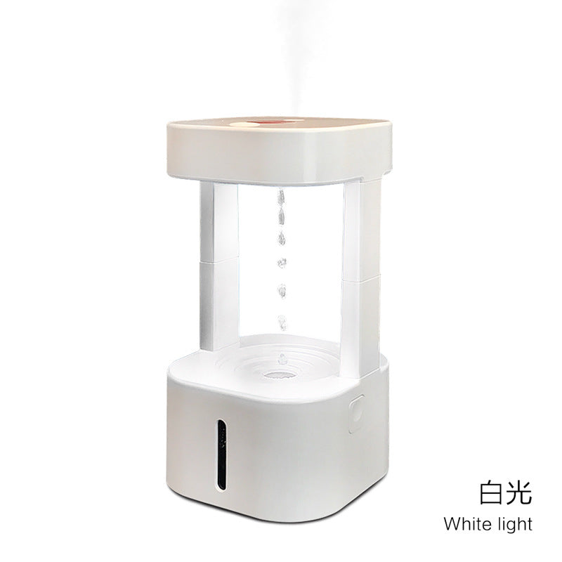 カラフルなLEDとアプリコントロールを備えた反重力加湿器