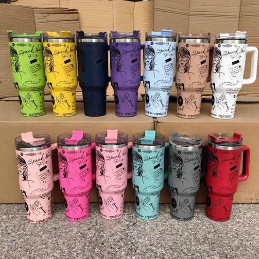 40オンス ハンドルとストロー付き保温マグ