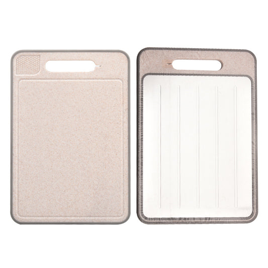 2-in-1カッティングボードは片側で素早く解凍できます