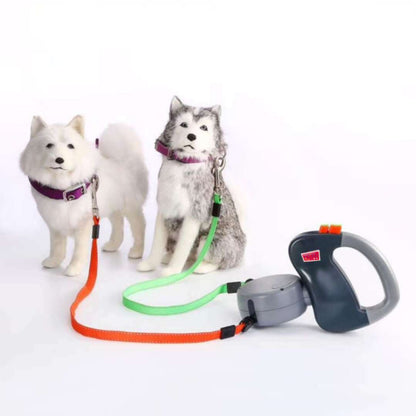 自動巻き取り式ダブルペット牽引ロープ