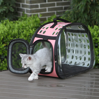 透明な宇宙カプセル型ペットバッグ