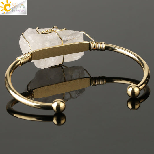 オープンクリスタルブレスレット