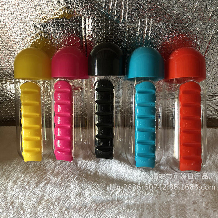 真空断熱カップ - 薬や錠剤サプリメント用のコンパートメントを備えたクラシックスタイル