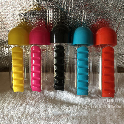 真空断熱カップ - 薬や錠剤サプリメント用のコンパートメントを備えたクラシックスタイル