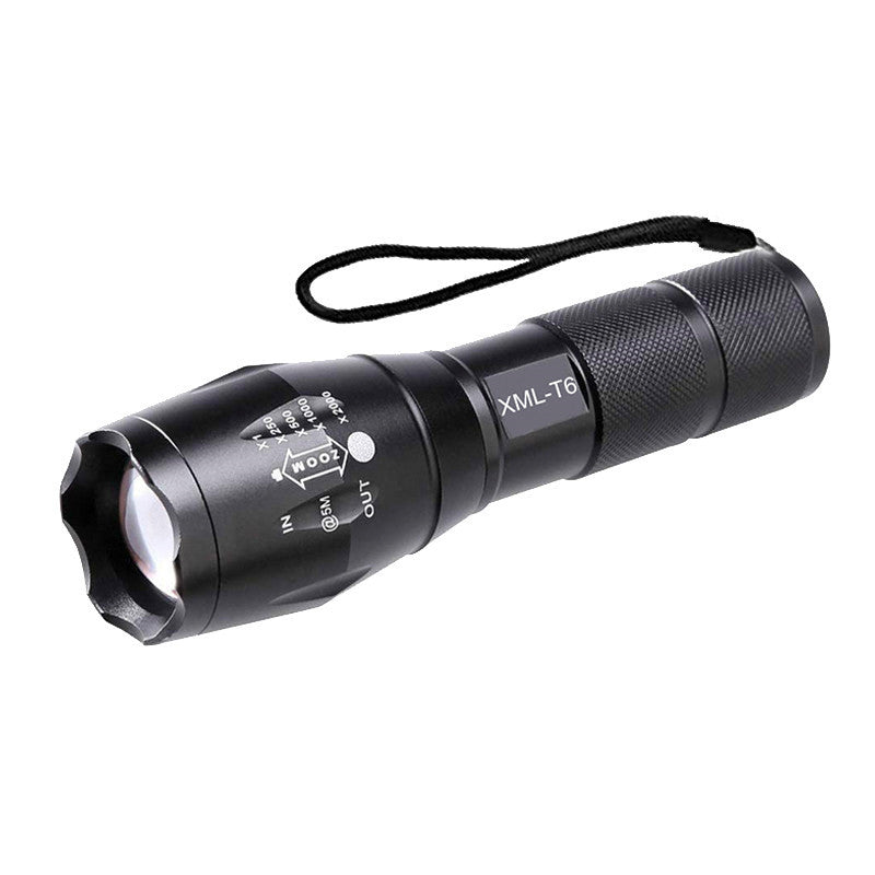 🔦 T6アルミニウムハンドヘルド懐中電灯 - 強力な望遠フォーカス