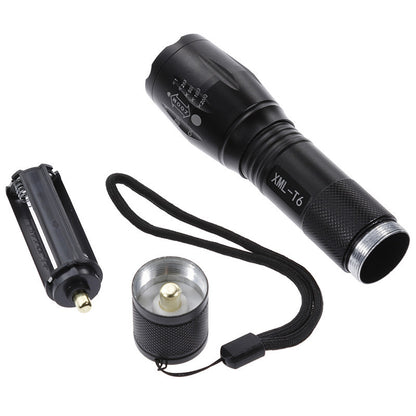 🔦 T6アルミニウムハンドヘルド懐中電灯 - 強力な望遠フォーカス