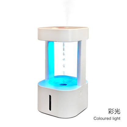 カラフルなLEDとアプリコントロールを備えた反重力加湿器