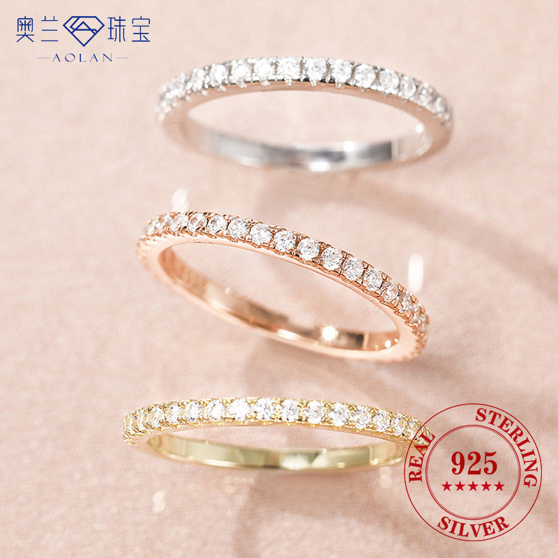 💎✨ 天然ジルコニアリング - 925 シルバー ✨💎