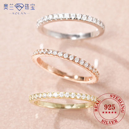 💎✨ 天然ジルコニアリング - 925 シルバー ✨💎