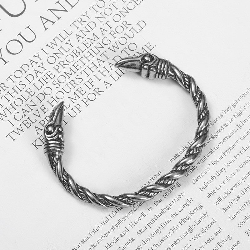 🛡️ メンズ バイキング ブレスレット レトロ 北欧スタイル – オープンで調節可能