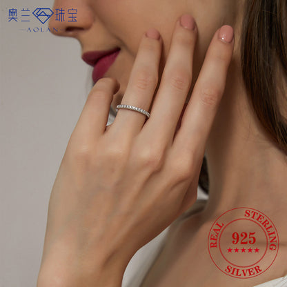 💎✨ 天然ジルコニアリング - 925 シルバー ✨💎