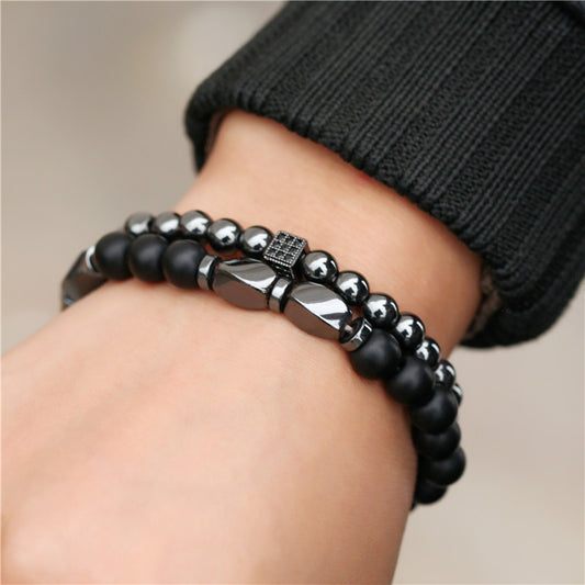 🖤 メンズブレスレットセット – レトロでパワフルなスタイル 🖤