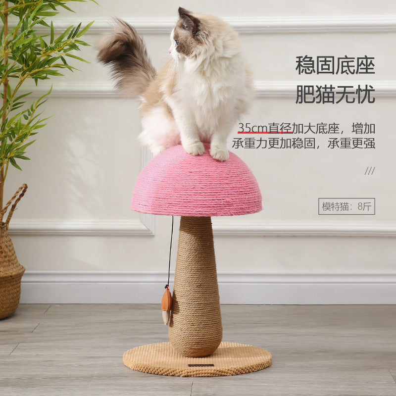 キノコ型の猫用爪とぎ