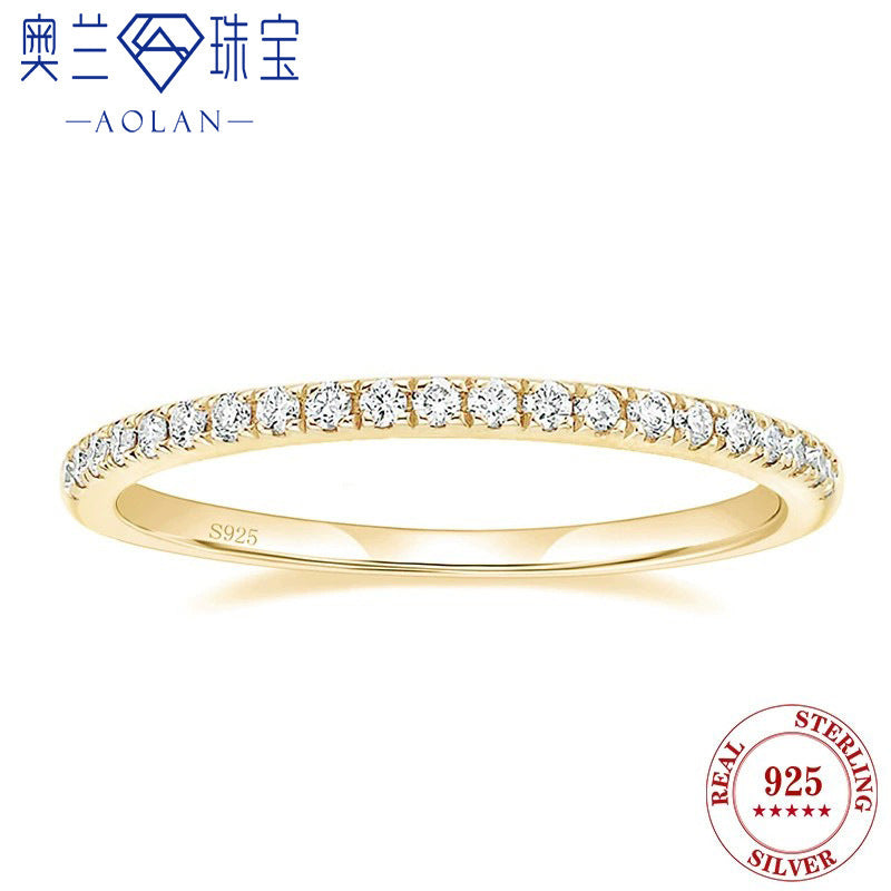 💎✨ 天然ジルコニアリング - 925 シルバー ✨💎