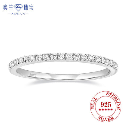 💎✨ 天然ジルコニアリング - 925 シルバー ✨💎